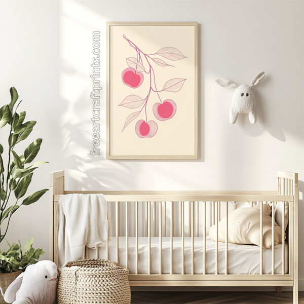 Boho Cherries Poster