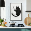 Cat Yin Yang Wall Art