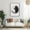 Cat Yin Yang Wall Art