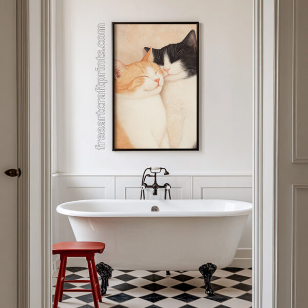 Cuddling Cats Wall Art