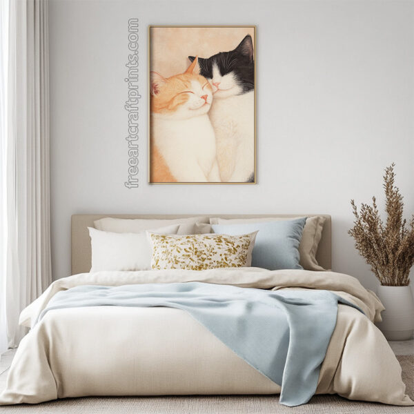 Cuddling Cats Wall Art