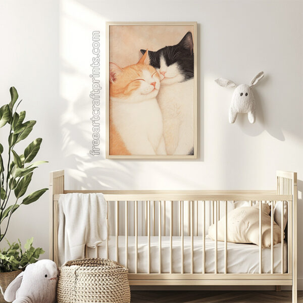 Cuddling Cats Wall Art