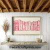 Preppy Pink Book Wall Art