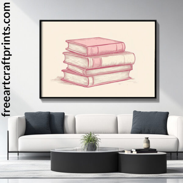 Minimalist Book Wall Art