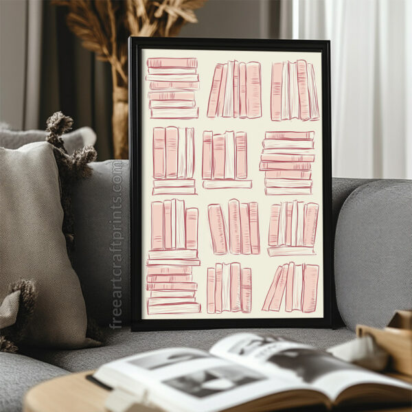 Simple Boho Book Wall Art