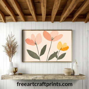 Soft Boho Flower Wall Art