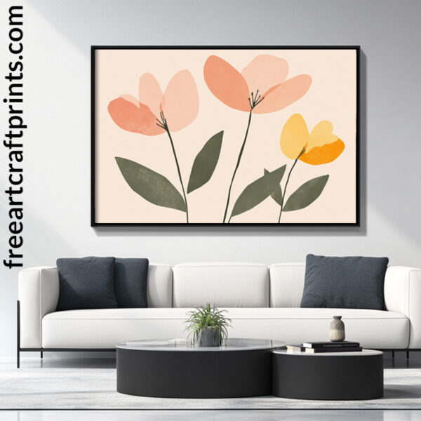 Soft Boho Flower Wall Art