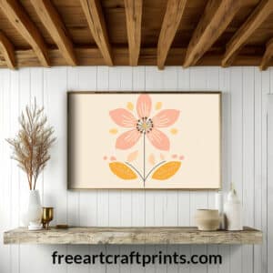 Simple Boho Flower Poster