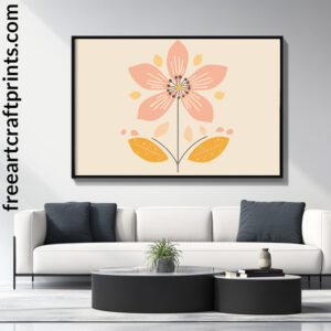 Simple Boho Flower Poster