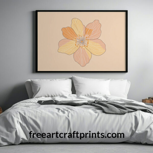 Elegant Boho Flower Wall Art