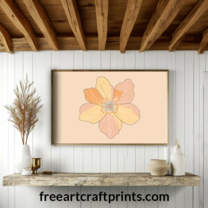 Elegant Boho Flower Wall Art