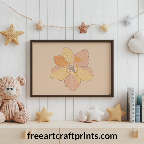 Elegant Boho Flower Wall Art