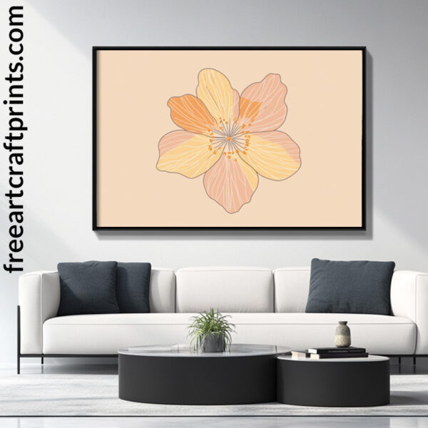 Elegant Boho Flower Wall Art