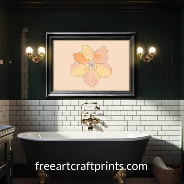 Elegant Boho Flower Wall Art