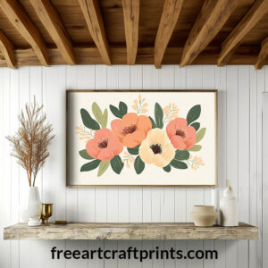 Pretty Boho Flowers Print