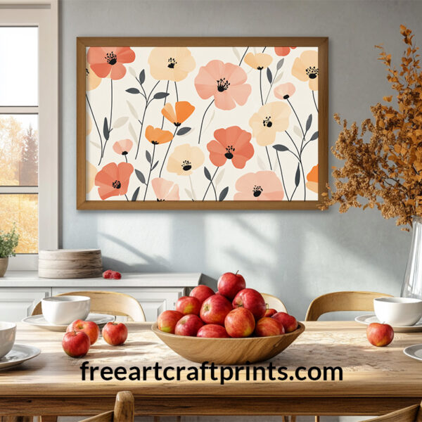 Boho Poppies Wall Art