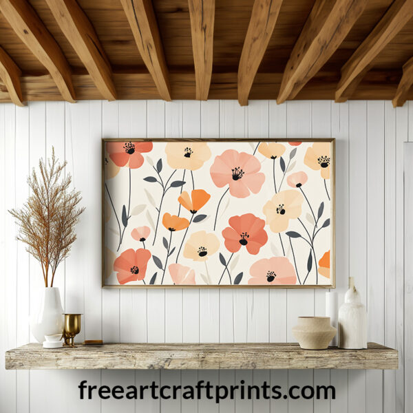 Boho Poppies Wall Art