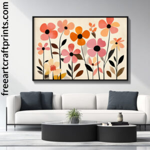 Vibrant Boho Wildflower Poster