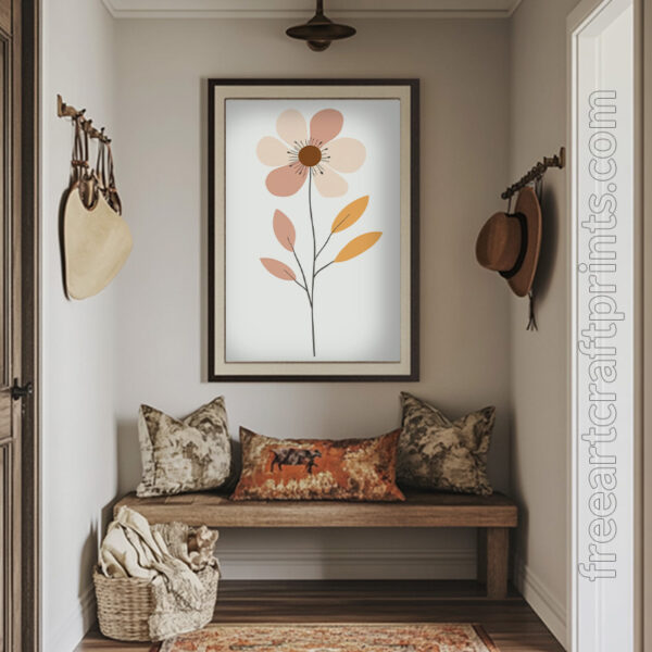 Boho Flower Wall Art