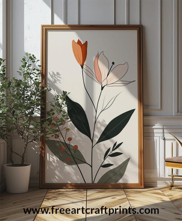 Elegant Boho Flower Wall Art