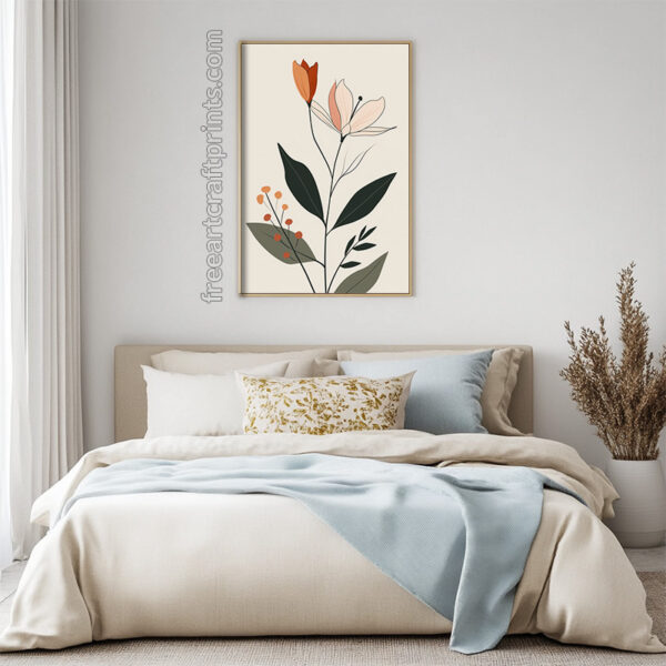 Elegant Boho Flower Wall Art