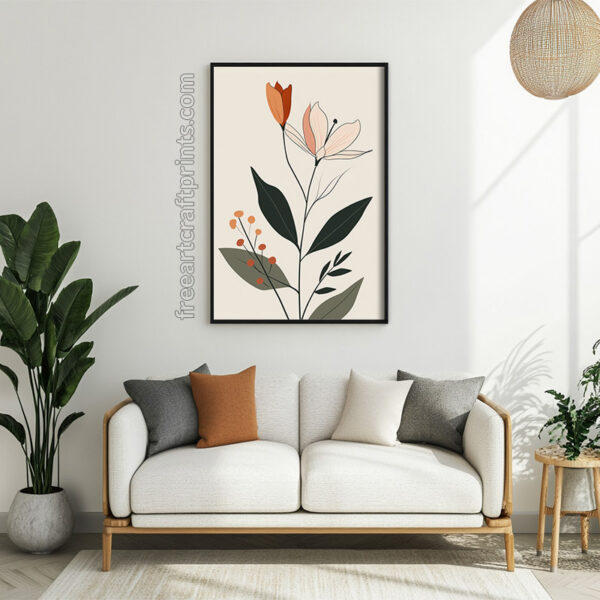 Elegant Boho Flower Wall Art