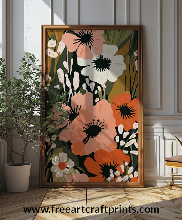 Floral Boho Wall Print