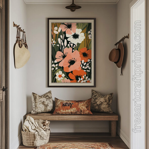 Floral Boho Wall Print