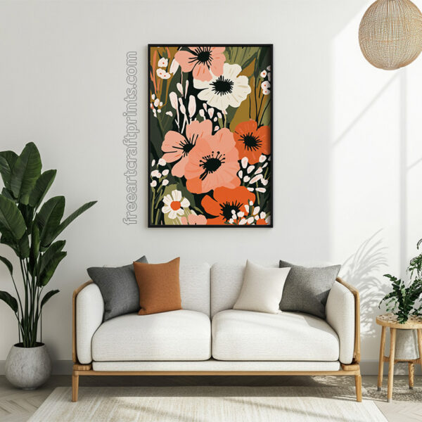 Floral Boho Wall Print