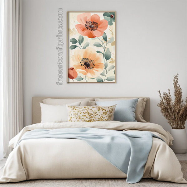 Boho Flower Printable Wall Art