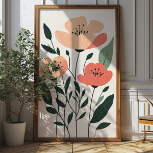 Beautiful Boho Floral Wall Art