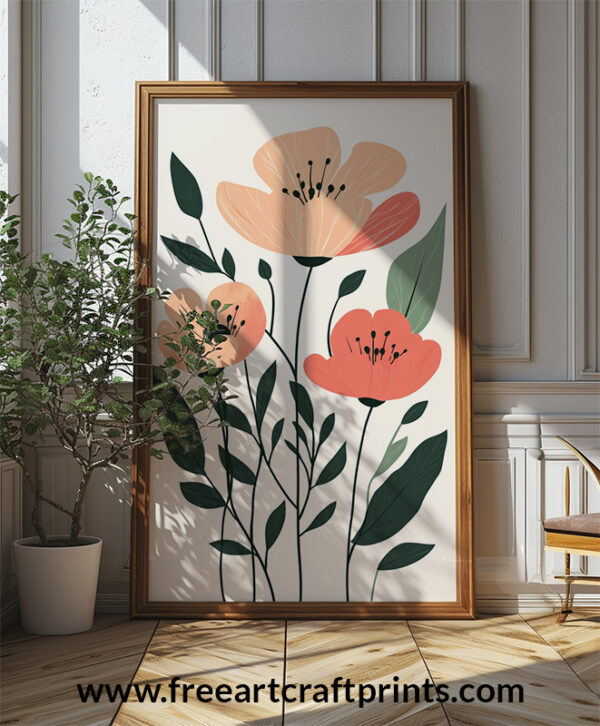 Beautiful Boho Floral Wall Art