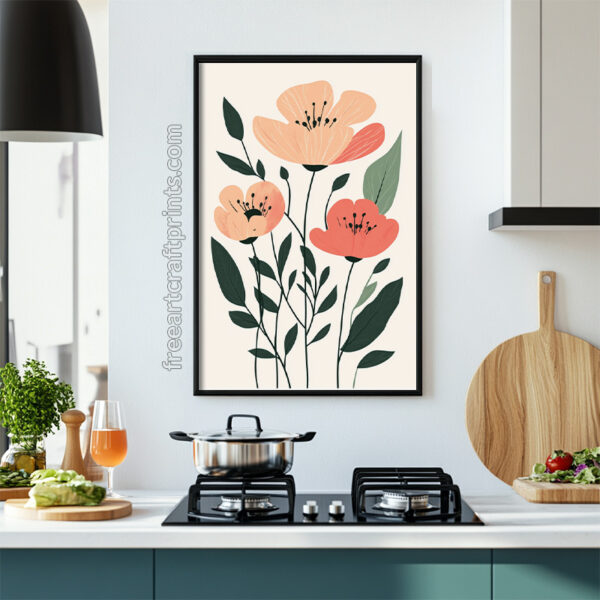 Beautiful Boho Floral Wall Art