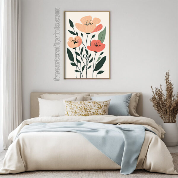 Beautiful Boho Floral Wall Art