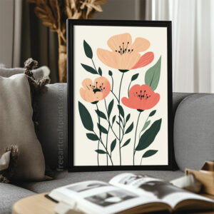 Beautiful Boho Floral Wall Art