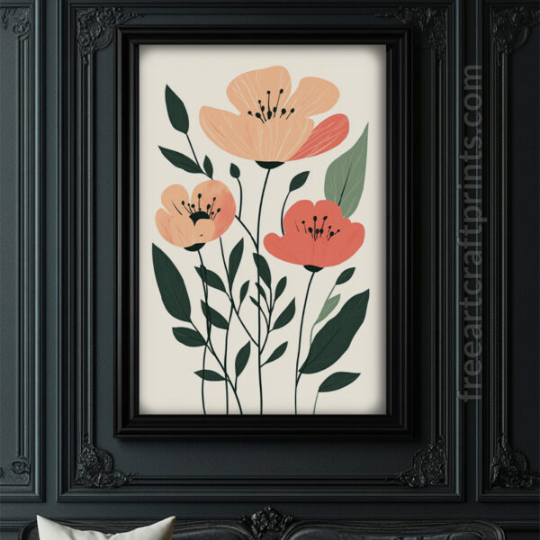 Beautiful Boho Floral Wall Art