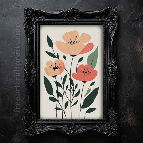 Beautiful Boho Floral Wall Art