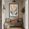 Beautiful Boho Floral Wall Art