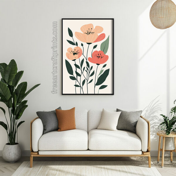 Beautiful Boho Floral Wall Art