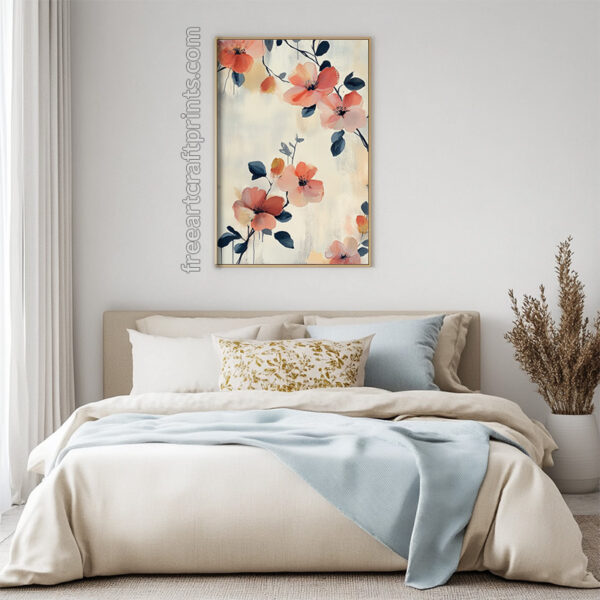 Soft Vintage Boho Flower Print