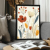 Delicate Boho Flower Wall Art