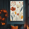 Delicate Boho Flower Wall Art