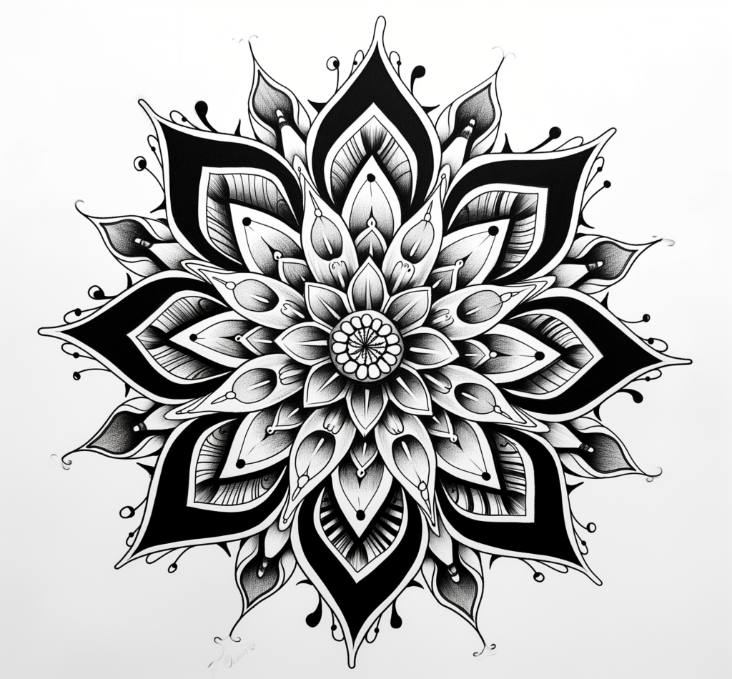 Black And White Mandala