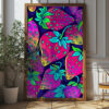 Vibrant Psychedelic Strawberries Wall Art - Colourful Modern Poster Design (24x36 Inches, High-resolution 300 Dpi)