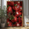 Disco Strawberries Wall Art - Vibrant And Funky Poster Design (24x36 Inches, High-resolution 300 Dpi)