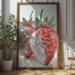 Murano Glass Mosaic Strawberries Poster - High-resolution Wall Art (300 Dpi, 24x36 Inches)