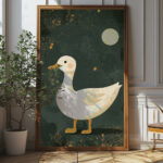 Silly Goose Nursery Wall Art - Playful And Vintage-inspired Poster Design (24x36 Inches, High-resolution 300 Dpi)