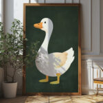 Silly Goose Nursery Wall Art - Playful And Charming Poster Design (24x36 Inches, High-resolution 300 Dpi)