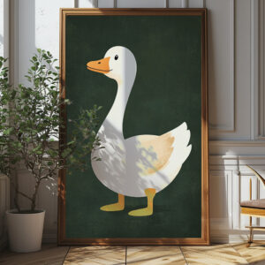 Silly Goose Nursery Wall Art - Playful And Charming Poster Design (24x36 Inches, High-resolution 300 Dpi)