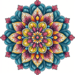 Vibrant Mandala Art - Free Printable Download For Home Decor And Crafts (square, 300 Dpi)